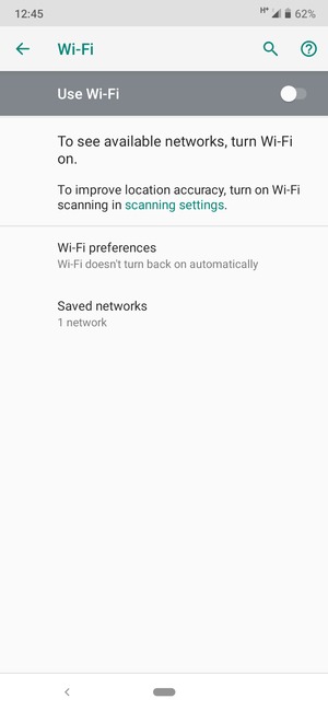 Turn on Use Wi-Fi
