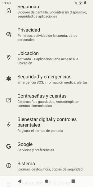 Despláce y seleccione Ubicación