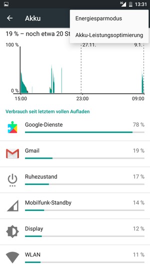 Wählen Sie Energiesparmodus