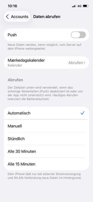 Schalten Sie Push aus