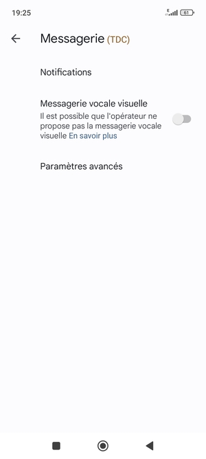 Sélectionnez Paramètres avancés