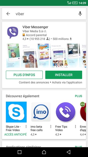 Sélectionnez l'appli