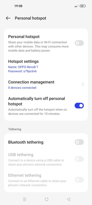 Select Hotspot settings