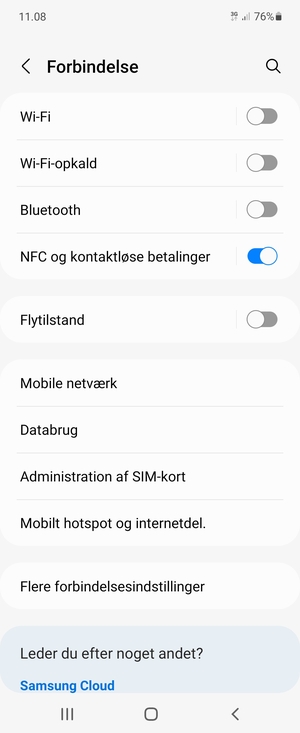 Vælg Wi-Fi
