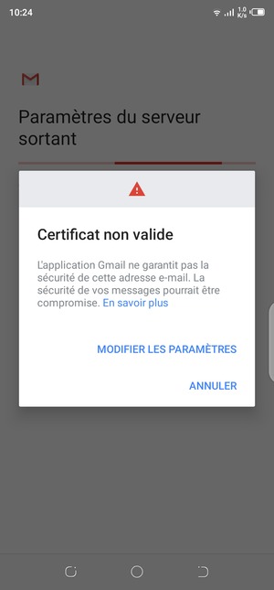 Sélectionnez MODIFIER LES PARAMÈTRES