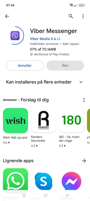 Afvent at installeringen er afsluttet