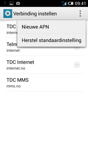Selecteer Herstel standaardinstelling