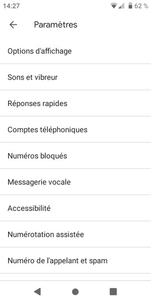 Sélectionnez Messagerie vocale