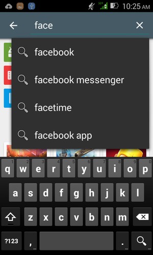 Enter the app name and select Search