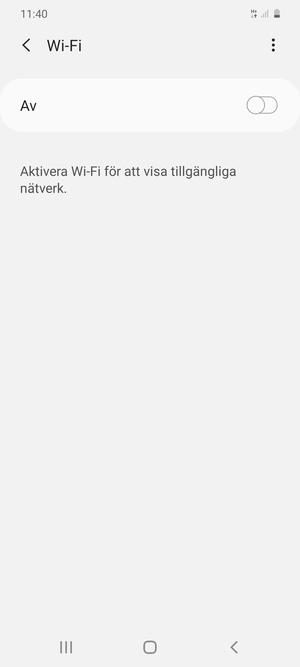 Aktivera Wi-Fi