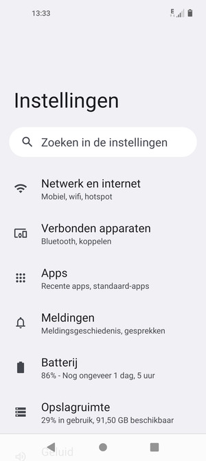 Selecteer Netwerk en internet