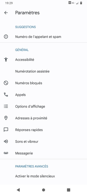 Sélectionnez Messagerie