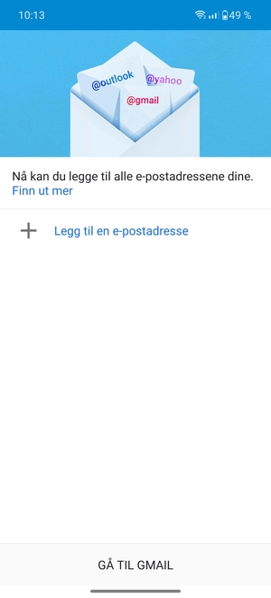 Velg Legg til en e-postadresse