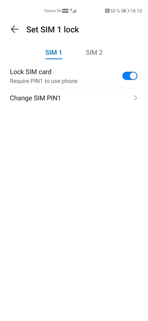 Select SIM 1 or SIM 2 and select Change SIM PIN