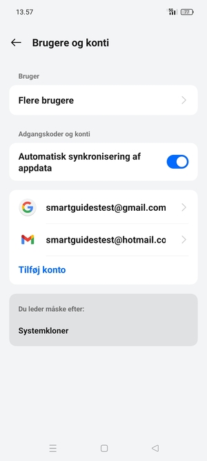 Vælg din Google-konto