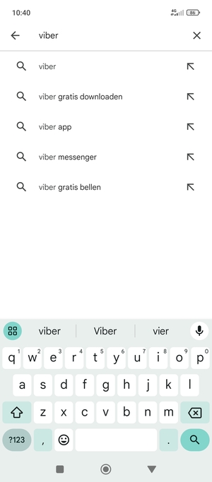 Voer de app-naam in en selecteer Zoeken