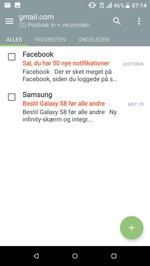 Uw Gmail is klaar voor gebruik