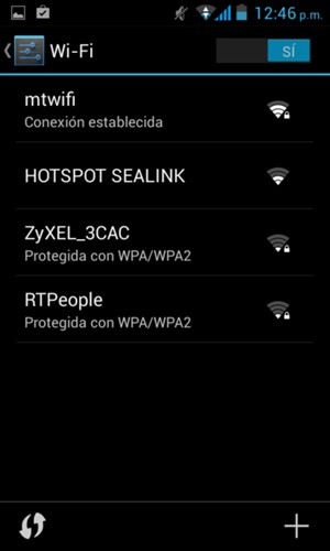 Ahora está conectado a la red Wi-Fi