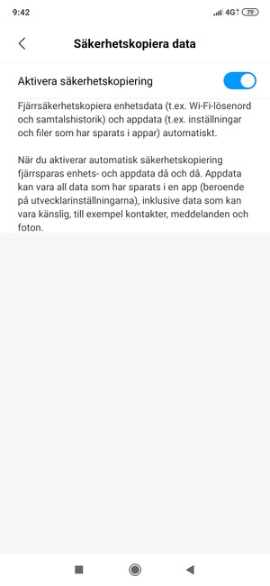 Tryck på Tillbaka-knappen