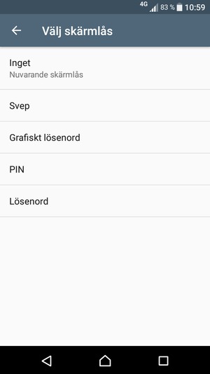 Välj Grafiskt lösenord