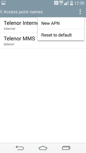 Select Reset to default