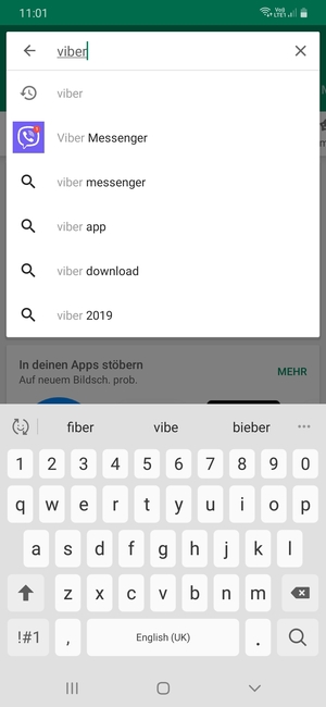 Geben Sie den Namen der App ein und wählen Sie Suchen