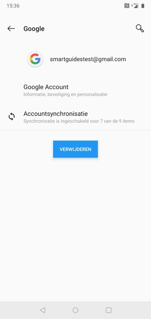 Selecteer Accountsynchronisatie