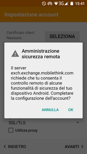 Seleziona OK