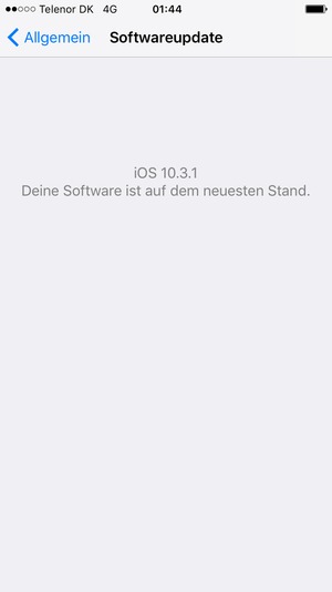 Falls Ihr iPhone aktualisiert ist, wird Ihnen der folgende Bildschirm angezeigt.