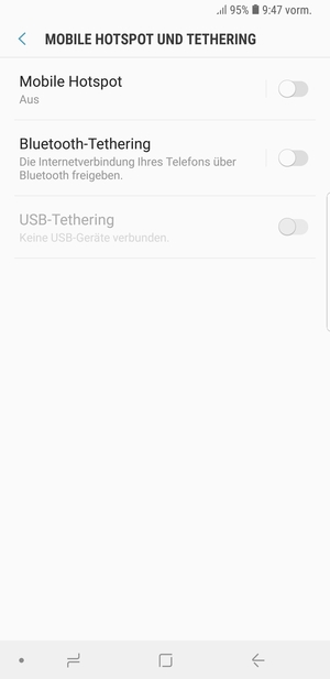Wählen Sie Mobile Hotspot