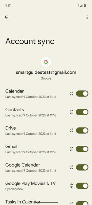 Make sure Contacts is selected
