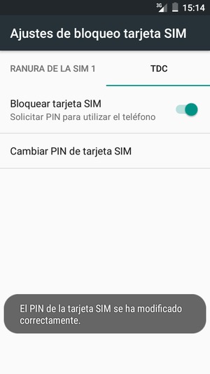Su PIN de la tarjeta SIM ha sido cambiado