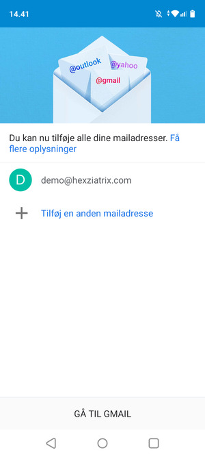 Vælg GÅ TIL GMAIL