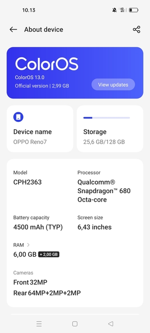 Select ColorOS