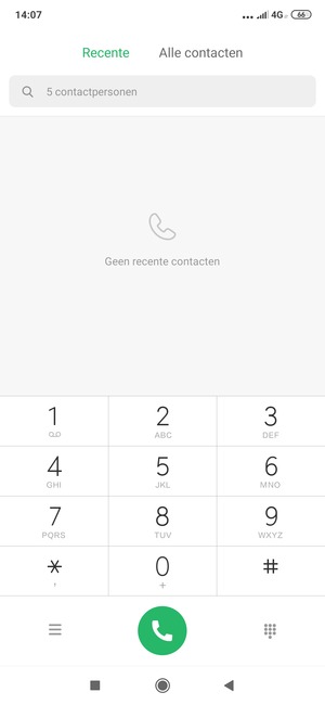 Klik op nummer 1 en houd dit vast