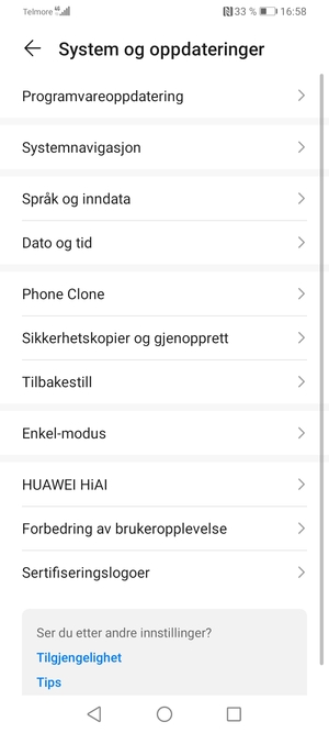 Velg Programvareoppdatering