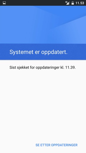 Velg SE ETTER OPPDATERINGER