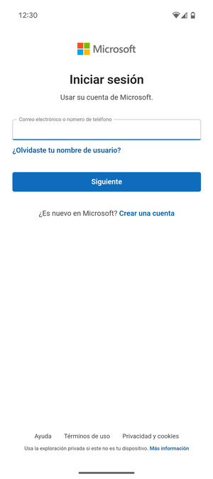 Introduzca su Dirección de correo electrónico y seleccione Siguiente
