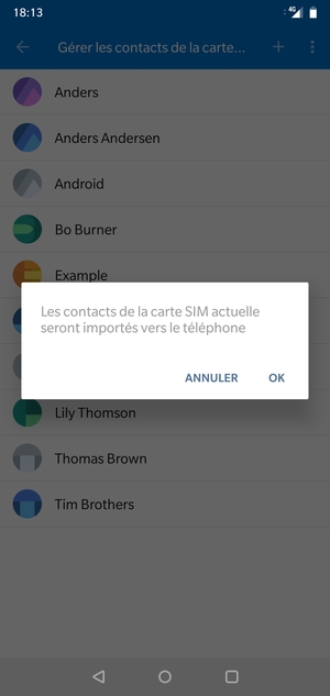 Sélectionnez OK