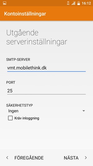 Avmarkera Kräv inloggning-rutan och välj NÄSTA