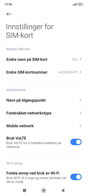 Velg Navn på tilgangspunkt