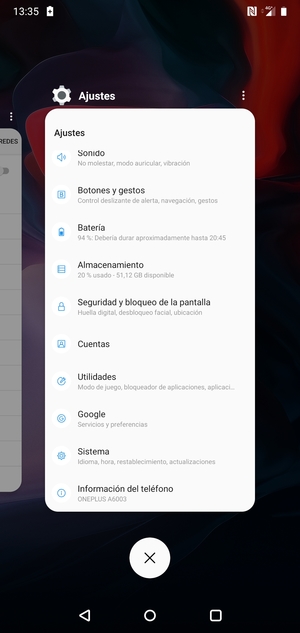 Seleccione el icono Eliminar para cerrar todas las aplicaciones en ejecución