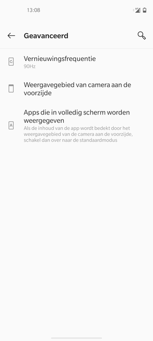 Selecteer Vernieuwingsfrequentie