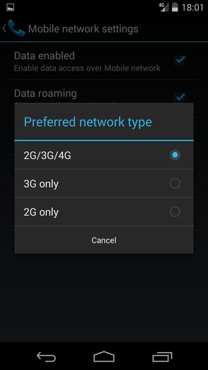 Select your preferred option