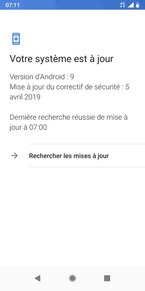 Sélectionnez Rechercher les mises à jour
