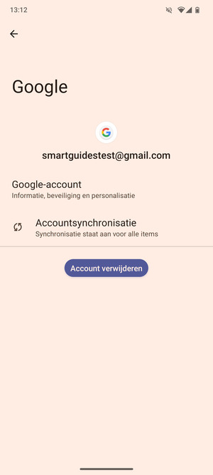 Selecteer Accountsynchronisatie