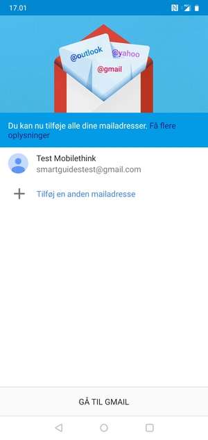 Vælg GÅ TIL GMAIL