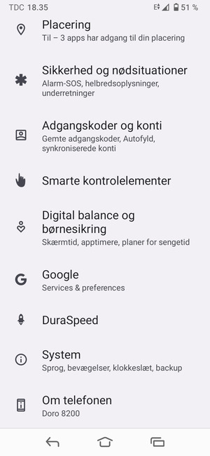 Scroll til og vælg System