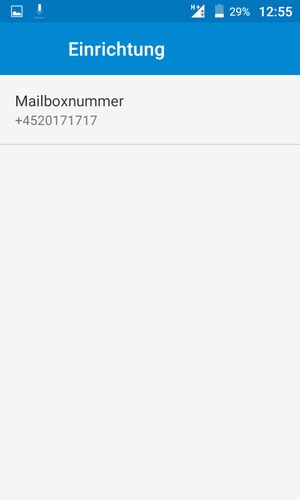Wählen Sie Mailboxnummer