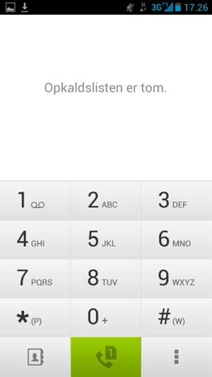 Tryk og hold 1-tallet nede